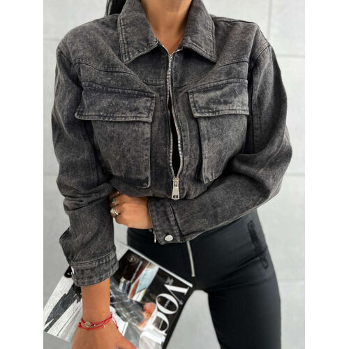 Denim bomber kabát GAMORA veľkosť: one size